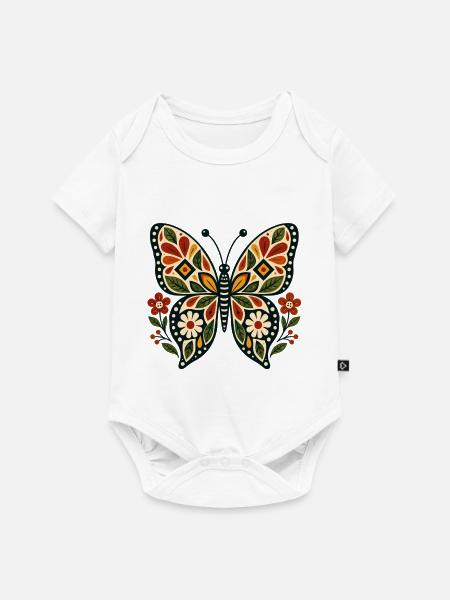 Schmetterlinge Schöner Schmetterling - Baby Premium Kurzarmbody - Weiß