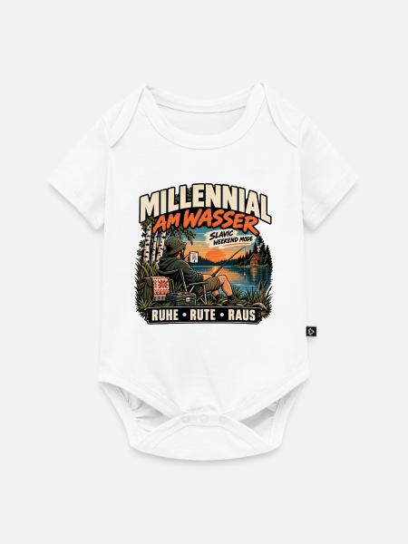 Millennial am Wasser – Slavic Weekend Mode - Baby Premium Kurzarmbody - Weiß