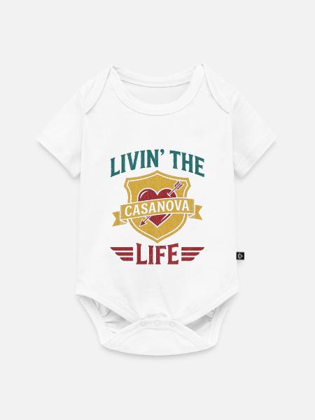 Das Casanova Leben leben - Baby Premium Kurzarmbody - Weiß