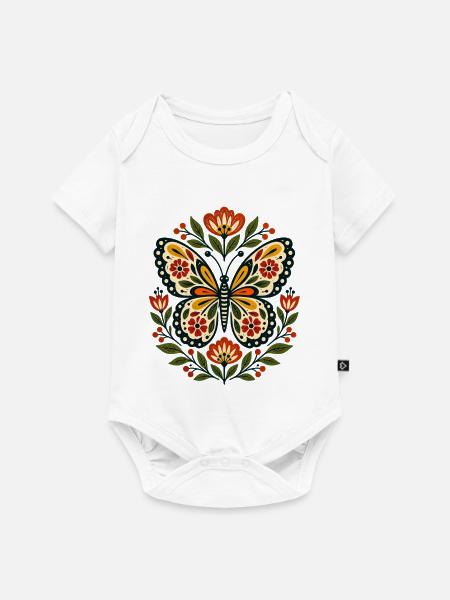 Schmetterlinge Schöner Schmetterling - Baby Premium Kurzarmbody - Weiß