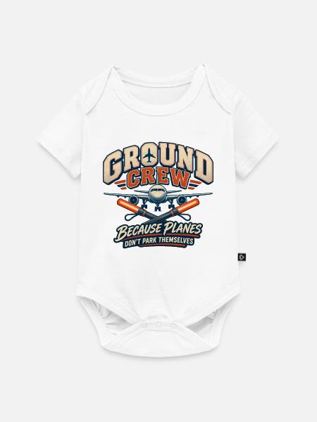 Lustige Bodencrew Luftfahrt - Baby Premium Kurzarmbody - Weiß