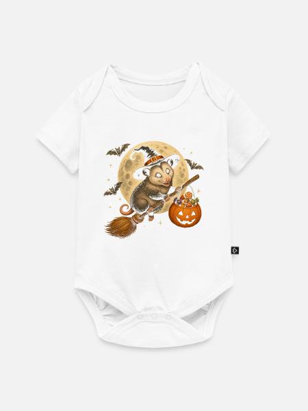 Opossum Hexe Halloween Opossum - Baby Premium Kurzarmbody - Weiß