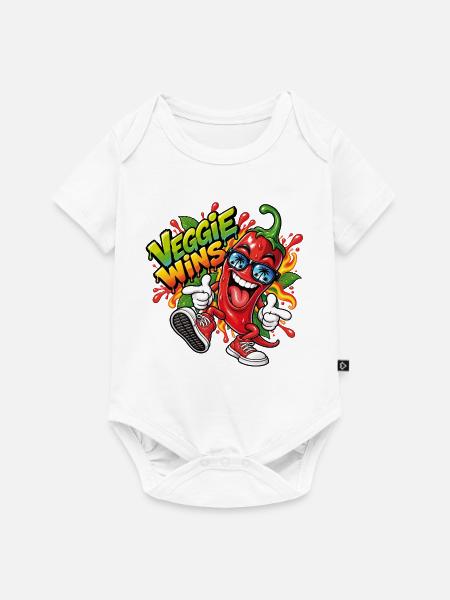 Lustige Peperoni - Baby Premium Kurzarmbody - Weiß