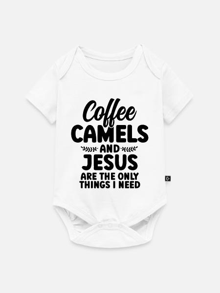 Kaffee Kamel Glaube - Baby Premium Kurzarmbody - Weiß