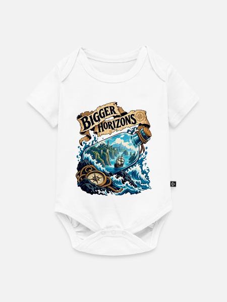 Größere Horizonte - Baby Premium Kurzarmbody - Weiß
