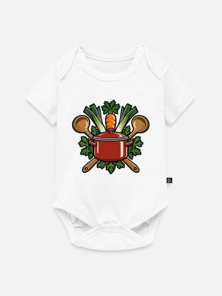 Suppenteam – Gemeinsam schmeckt es besser - Baby Premium Kurzarmbody - Weiß