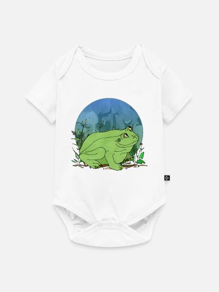 Frosch - Baby Premium Kurzarmbody - Weiß