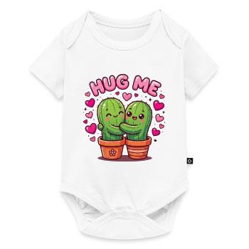 Hug Me – Kawaii Kaktus Paar | Cute Love | Umarmung - Baby Premium Kurzarmbody - Weiß - Vorne