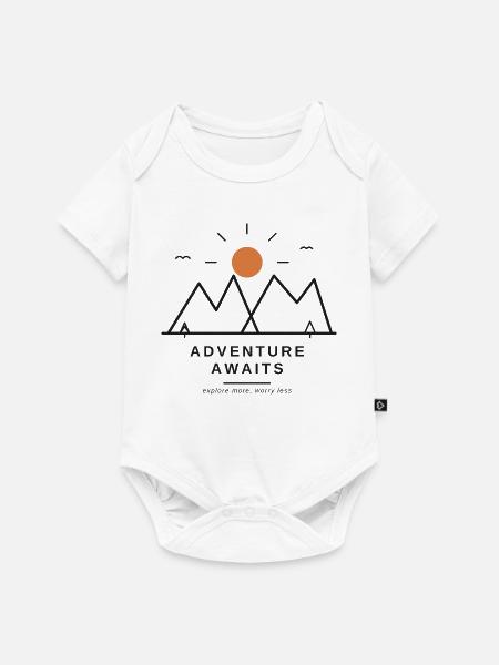 Adventure Awaits - Baby Premium Kurzarmbody - Weiß