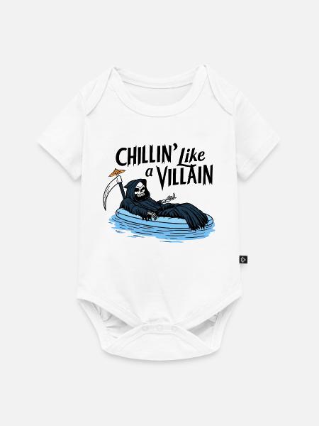Chillig wie ein Villain - Baby Premium Kurzarmbody - Weiß
