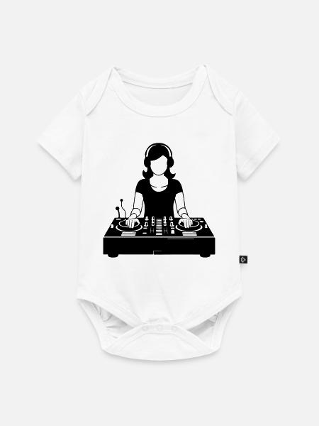 DJ - Baby Premium Kurzarmbody - Weiß