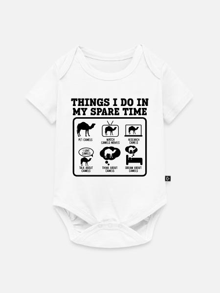 Kamel Hobbys Humor - Baby Premium Kurzarmbody - Weiß