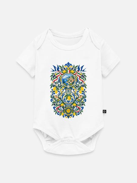 Italien | Zitronen, Oliven & Küste - Baby Premium Kurzarmbody - Weiß