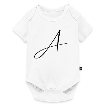 Name mit A Initiale für Anna Amelie Alexander - Baby Premium Kurzarmbody - Weiß - Vorne