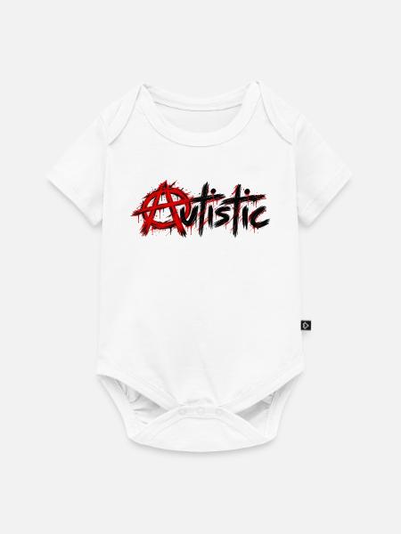 autistic - Autismus - Baby Premium Kurzarmbody - Weiß