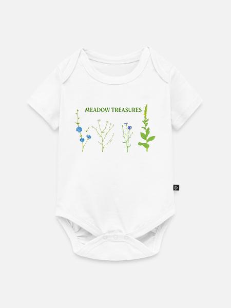 Wiese schätzt Blumen - Baby Premium Kurzarmbody - Weiß