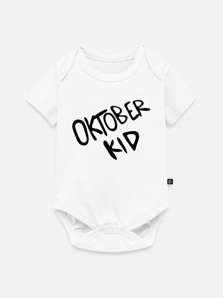 Oktober Handschrift Doodle - Baby Premium Kurzarmbody - Weiß