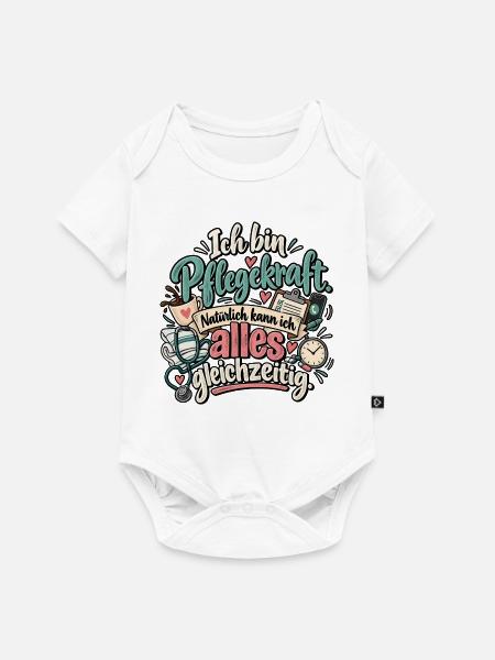 Pflegekraft Multitasking - Baby Premium Kurzarmbody - Weiß