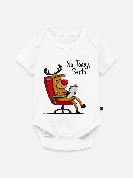 Nicht Heute Santa – Weihnachtshumor - Baby Premium Kurzarmbody - Weiß