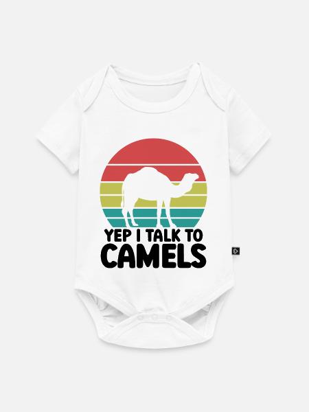 Kamel Humor Spruch - Baby Premium Kurzarmbody - Weiß