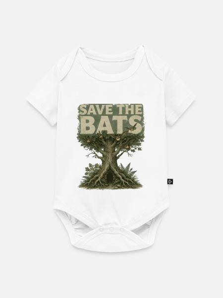 Save The Bats Fledermausschutz - Baby Premium Kurzarmbody - Weiß