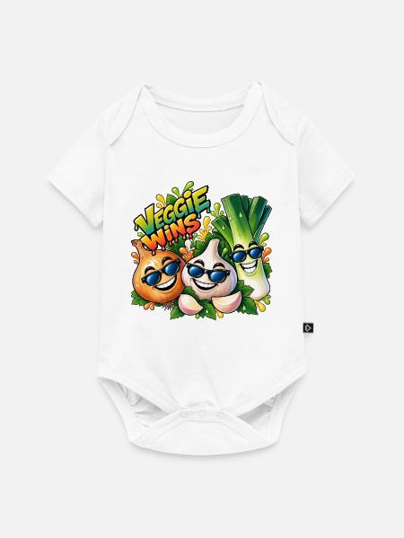 Gemüse Trio Humor - Baby Premium Kurzarmbody - Weiß