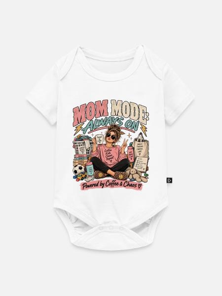 Mama-Modus: Immer auf Chaos - Baby Premium Kurzarmbody - Weiß