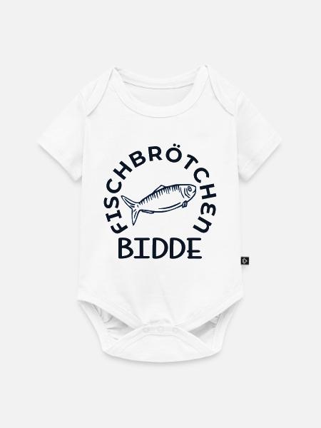 Hamburg Fischbrötchen Bidde - Baby Premium Kurzarmbody - Weiß