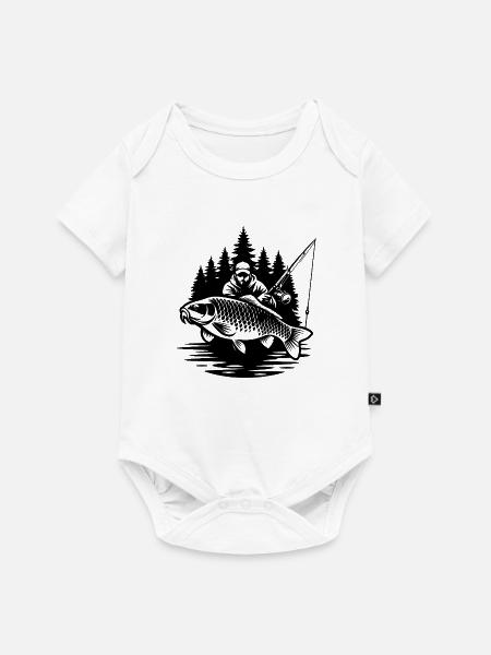 Waldfischer und Karpfen - Baby Premium Kurzarmbody - Weiß
