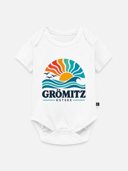 Grömitz - Ostsee - Deutschland - Riesenrad - Baby Premium Kurzarmbody - Weiß