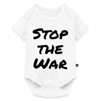 Stop the war - Baby Premium Kurzarmbody - Weiß - Vorne