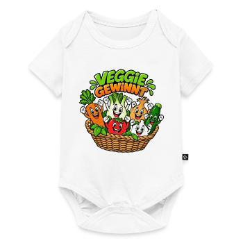 Veggie Gewinn Gemüsekorb Cartoon - Baby Premium Kurzarmbody - Weiß - Vorne