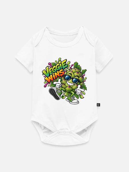 Veggie Wins Artischocke - Baby Premium Kurzarmbody - Weiß