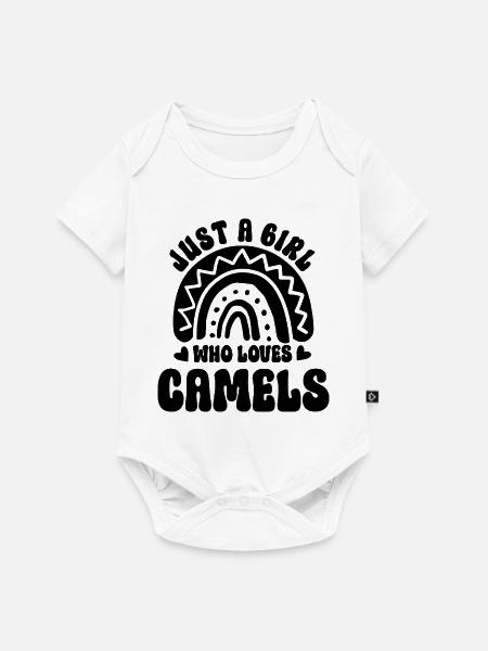 Kamel Boho Style - Baby Premium Kurzarmbody - Weiß