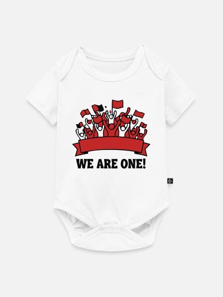 Fankurve We Are One Logo - Baby Premium Kurzarmbody - Weiß