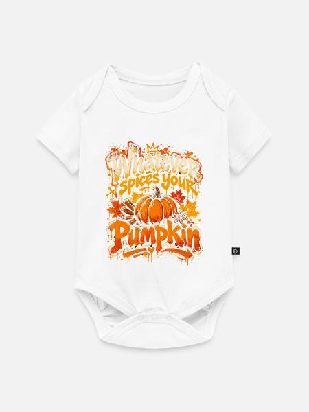 Kürbiswürze Pumpkin-Style - Baby Premium Kurzarmbody - Weiß