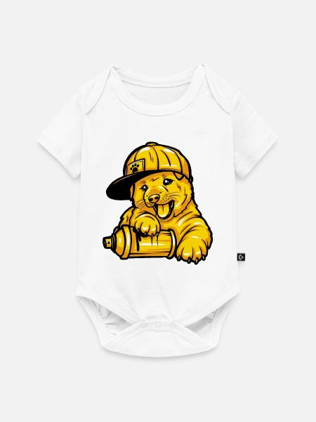Shiba Inu Hund Tierliebe - Baby Premium Kurzarmbody - Weiß