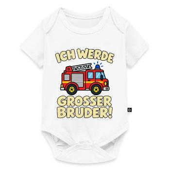 Ich werde großer Bruder – FeuerwehrRotes Feuerwehr - Baby Premium Kurzarmbody - Weiß - Vorne