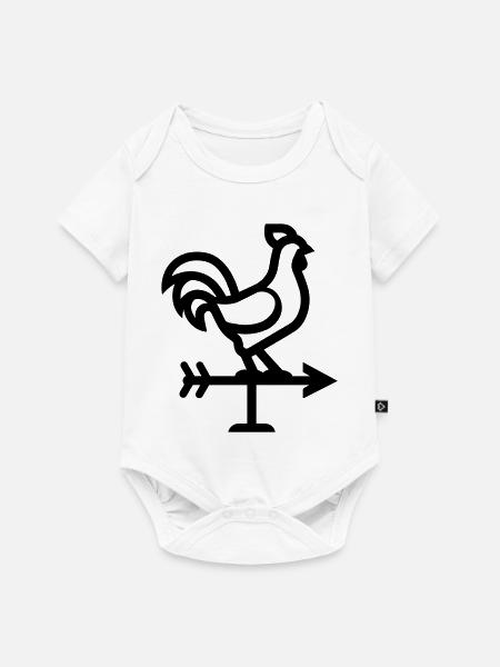 Wetterhahn - Baby Premium Kurzarmbody - Weiß