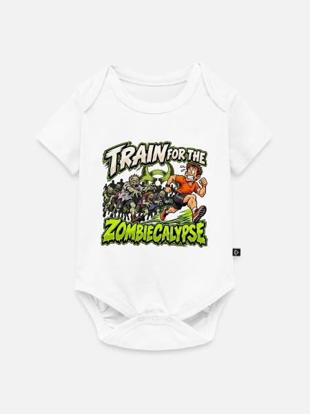 Zombiecalypse – Lauftraining mit Zombiehorde - Baby Premium Kurzarmbody - Weiß