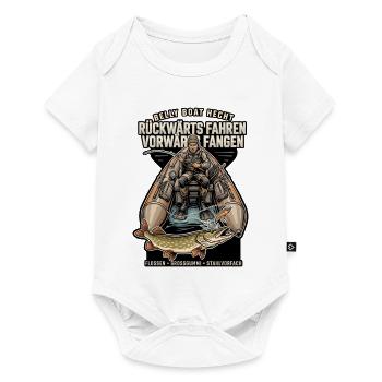 Rückwärtsfahren Vorwärtsfangen - Baby Premium Kurzarmbody - Weiß - Vorne