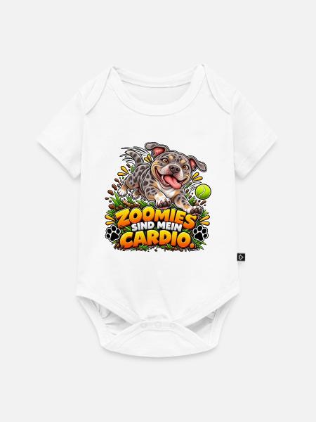 Zoomies sind mein Cardio - Baby Premium Kurzarmbody - Weiß