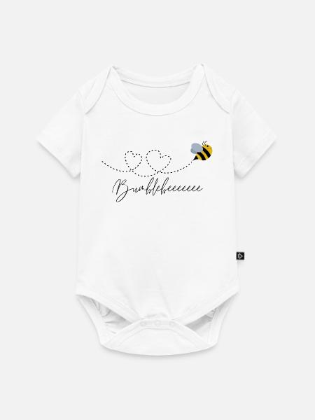 Bumblebee Liebe - Baby Premium Kurzarmbody - Weiß