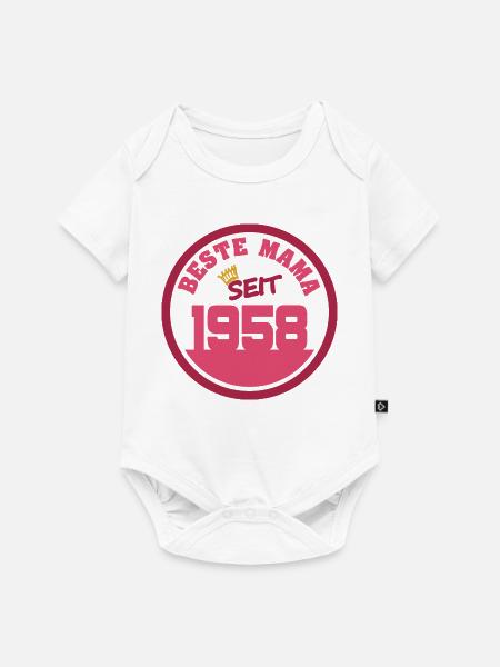 Mama 1958 - Baby Premium Kurzarmbody - Weiß