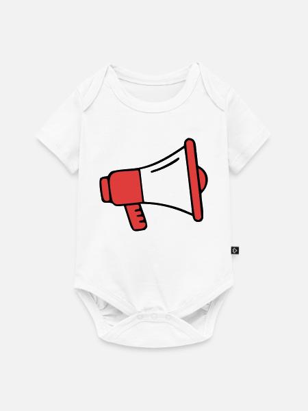 Rotes Megafon Ultras Icon - Baby Premium Kurzarmbody - Weiß