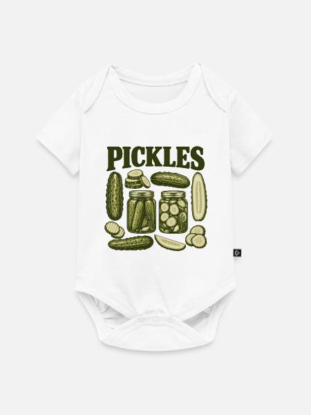 Pickles – Gurken und Einmachgläser - Baby Premium Kurzarmbody - Weiß