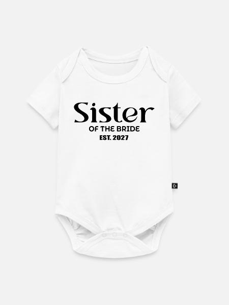 Schwester der Braut 2027 - Baby Premium Kurzarmbody - Weiß