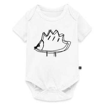 Igel handgezeichnet - Baby Premium Kurzarmbody - Weiß - Vorne