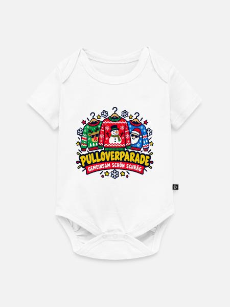 Pulloverparade – Gemeinsam schön schräg - Baby Premium Kurzarmbody - Weiß