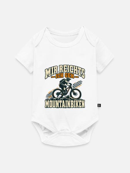 Mir reichts – ich geh Mountainbiken - Baby Premium Kurzarmbody - Weiß
